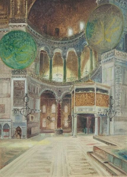 Hagia Sofia Interior by Wladimir Petroff