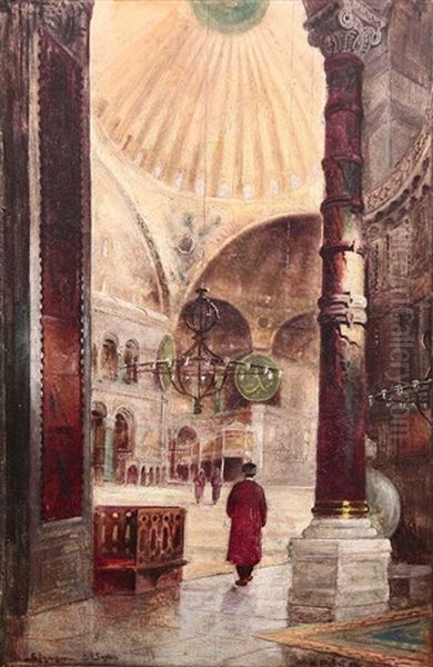 Hagia Sophia Oil Painting by Wladimir Petroff