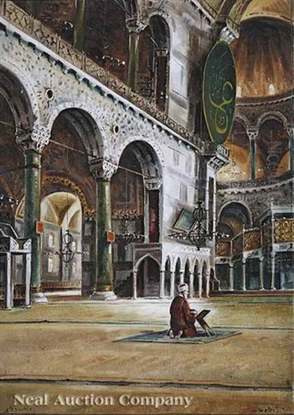 St. Sophia, Istanbul Oil Painting by Wladimir Petroff