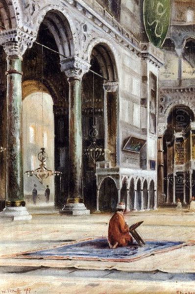 Interieur De Sainte-sophie, Istanbul Oil Painting by Wladimir Petroff