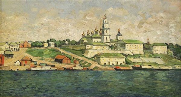 Kostroma Oil Painting by Petr Ivanovich Petrovichev