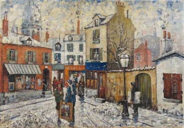 Vue De Montmartre Oil Painting by Petr Ivanovich Petrovichev