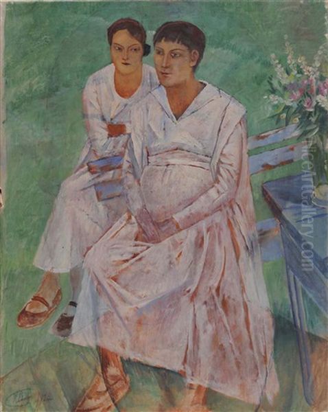 Maternity Oil Painting by Kuz'ma Sergeevich Petrov-Vodkin