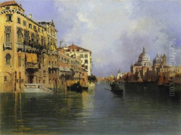 Venezia, Il Canal Grande, 1892 Oil Painting by Salvatore Petruolo