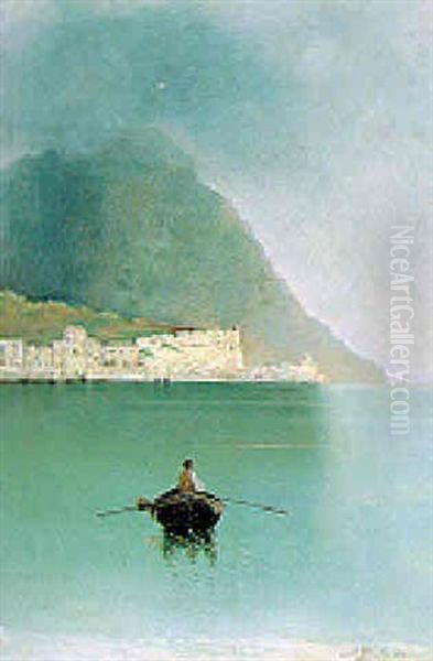 Pescatore A Capri Oil Painting by Salvatore Petruolo