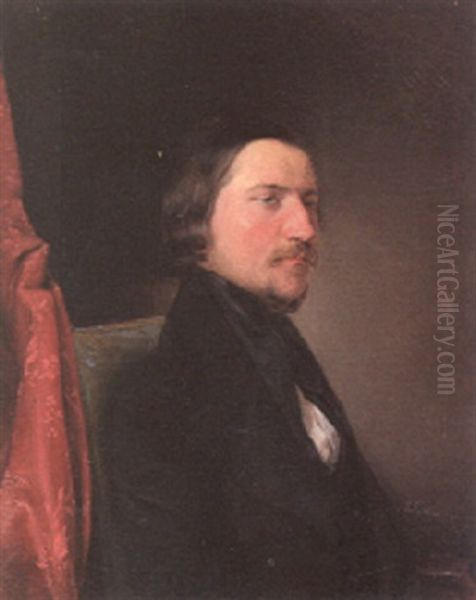 August Semeleder Oil Painting by August Xaver Carl von Pettenkofen