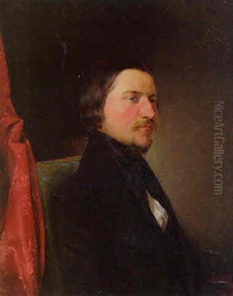 August Semeleder Oil Painting by August Xaver Carl von Pettenkofen