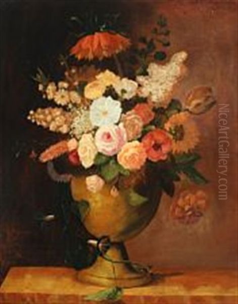 Still Life With Flowers Oil Painting by Franz Xaver Petter