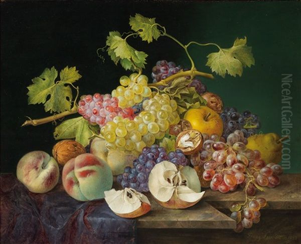 Still Life With Grapes by Franz Xaver Petter