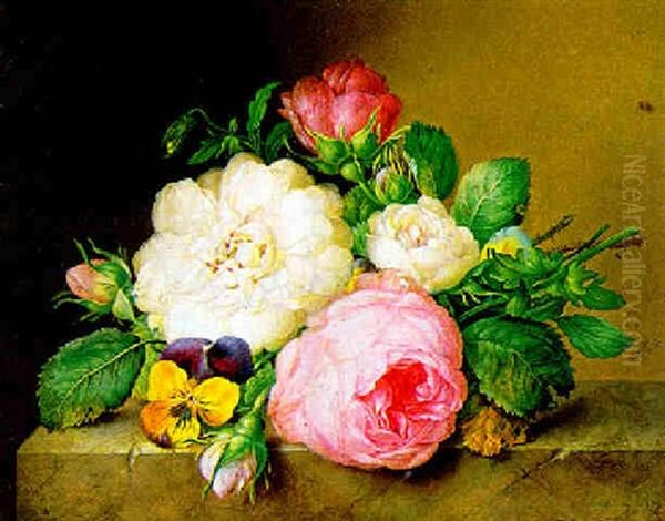 Rosen Oil Painting by Franz Xaver Petter