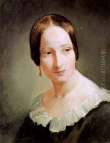 Portrat Einer Jungen Dame Oil Painting by Theodor Petter