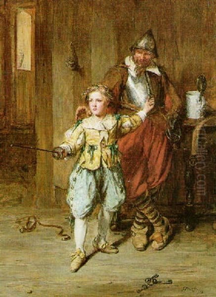 Young Swordsman Oil Painting by John Pettie