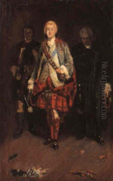 Portrait Of Bonnie Prince Charlie Oil Painting by John Pettie