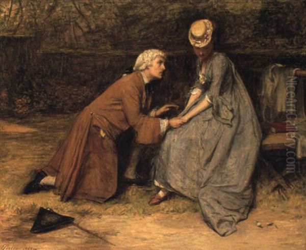 The Proposal Oil Painting by John Pettie