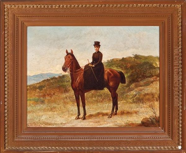 Female Equestrian Oil Painting by George W. Pettit