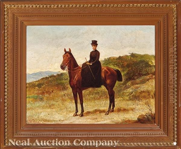 Female Equestrian Oil Painting by George W. Pettit