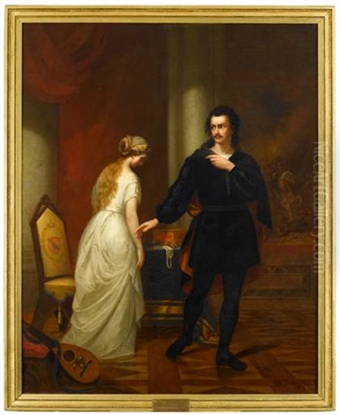 Hamlet And Ophelia Oil Painting by George W. Pettit