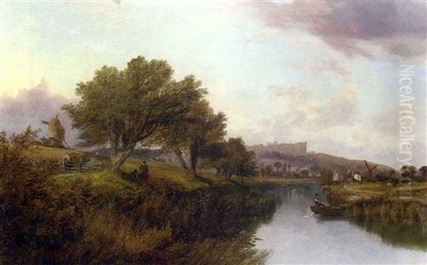 Arundel, Sussex Oil Painting by Edwin Alfred Pettitt