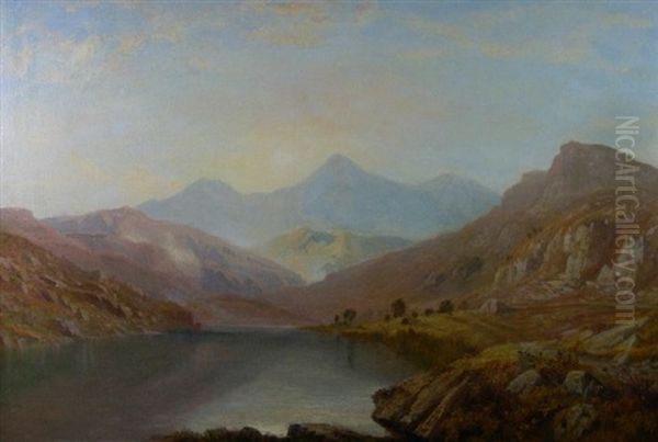 Snowdon From Capel Curig Oil Painting by Joseph Paul Pettitt