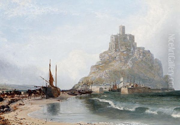 Mont St. Michel, Normandy Oil Painting by Joseph Paul Pettitt