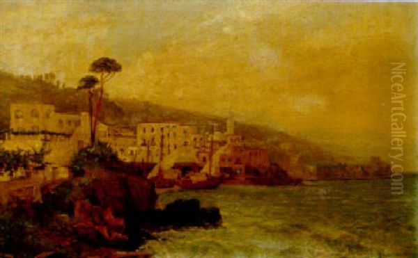 The Bay Of Naples Oil Painting by Joseph Paul Pettitt