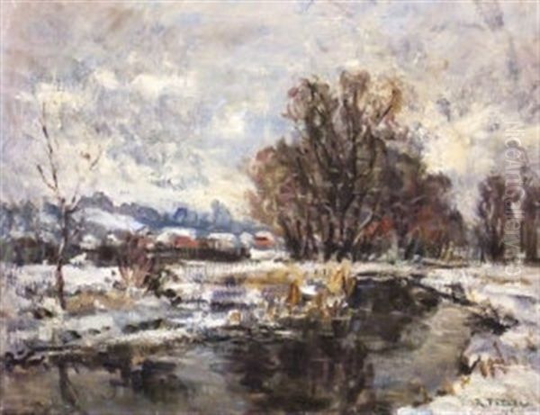 Munchen Fohn-wetter Oil Painting by Rudolf Petuel