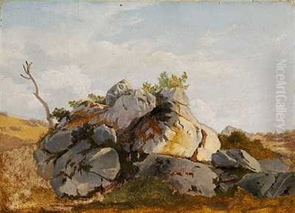 Landskabsstudie Fra Italien Oil Painting by Frederik (Fritz) Petzholdt