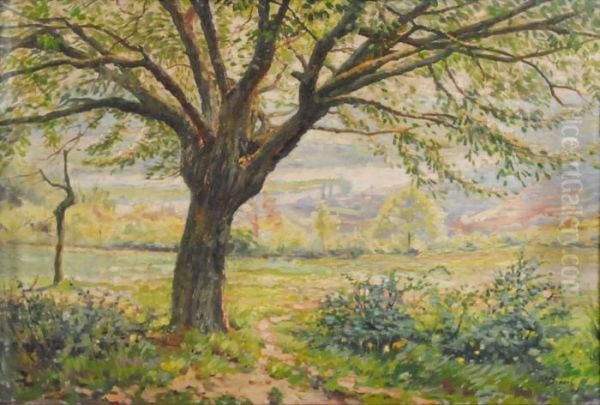 Vue De Campagne Oil Painting by Henry Bodart