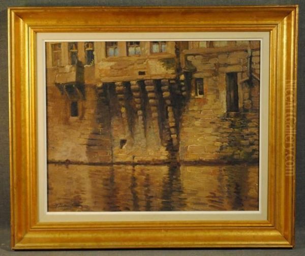 Balcon Sur Sambre Oil Painting by Henry Bodart