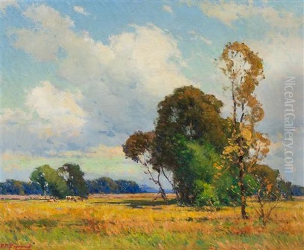 Summer Landscape Oil Painting by Frank Charles Peyraud