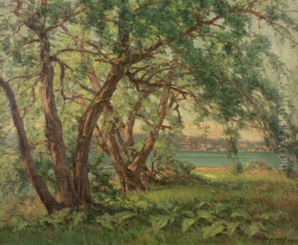 Summer Morning Oil Painting by Frank Charles Peyraud