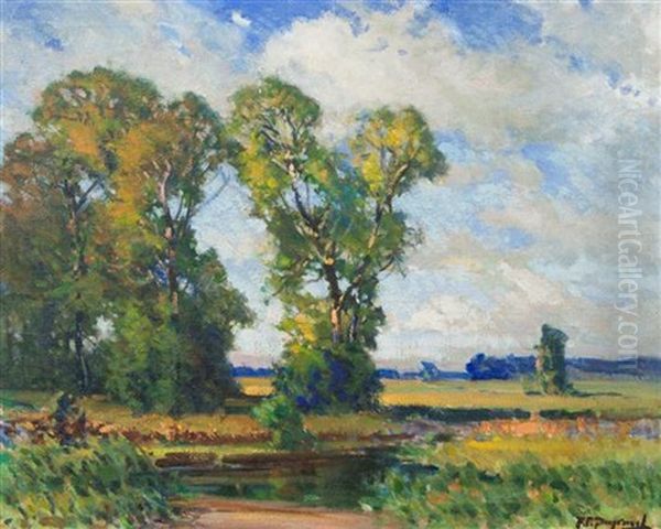 September Morning On The Skokie Oil Painting by Frank Charles Peyraud