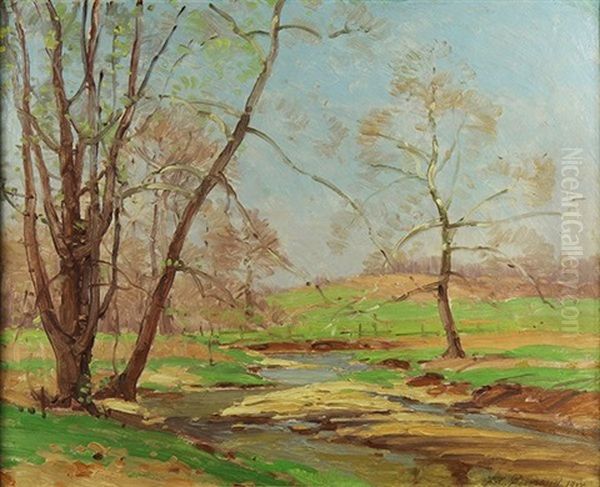 Early Spring Oil Painting by Frank Charles Peyraud