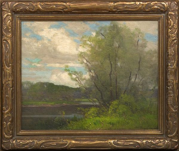 Willows By The Water Oil Painting by Frank Charles Peyraud