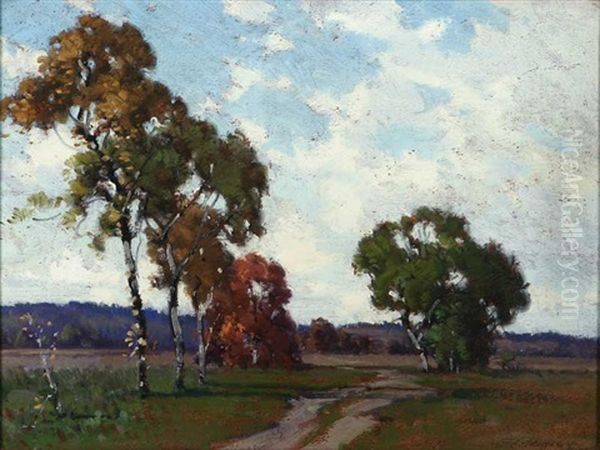 Autumn Landscape Oil Painting by Frank Charles Peyraud