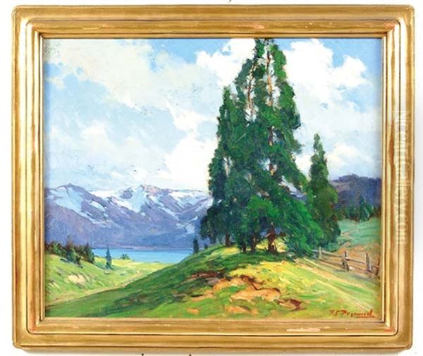 Western Landscape Oil Painting by Frank Charles Peyraud