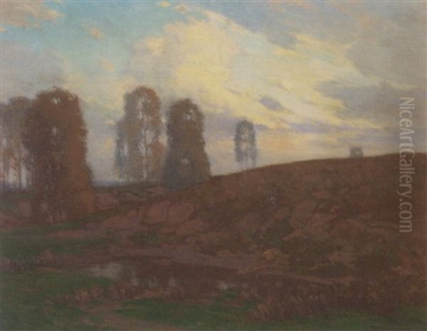 October Twilight Oil Painting by Frank Charles Peyraud