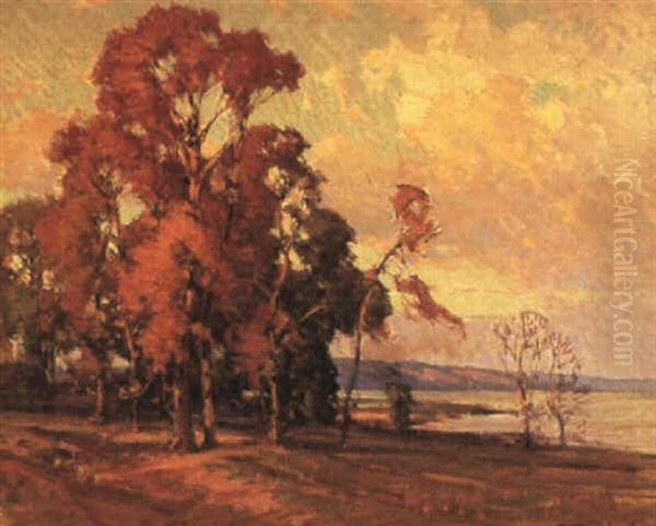 Evening Glow Oil Painting by Frank Charles Peyraud