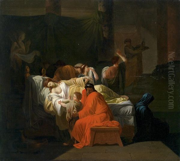 Der Tod Der Alkestis Oil Painting by Jean Francois Pierre Peyron