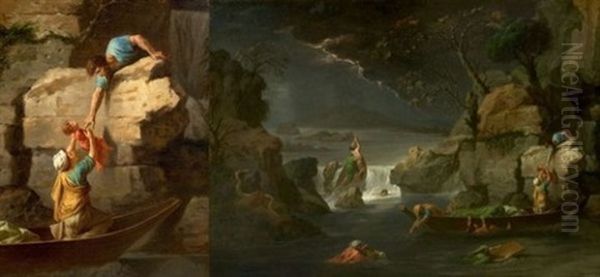 L'hiver Ou Le Deluge (after Nicolas Poussin) Oil Painting by Jean Francois Pierre Peyron