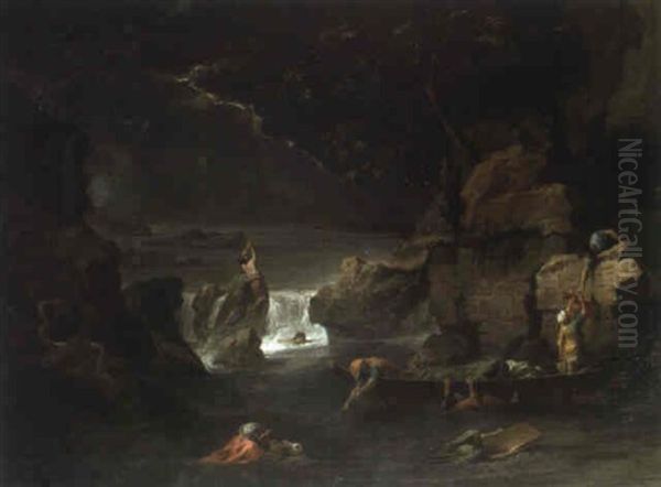 Le Deluge Oil Painting by Jean Francois Pierre Peyron