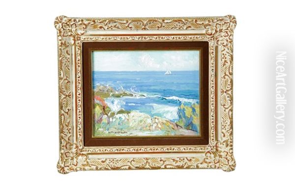 Seascape Oil Painting by Bertha Menzler Peyton