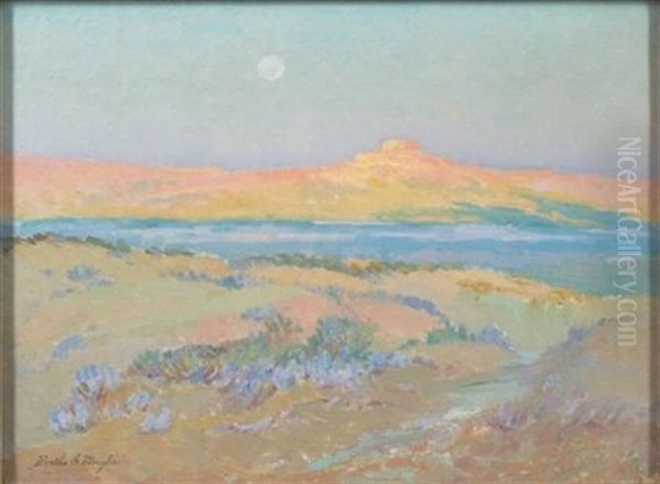 Desert By Moonlight Oil Painting by Bertha Menzler Peyton