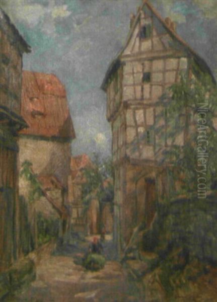 Bad Winpfen Oil Painting by Conrad Pfau