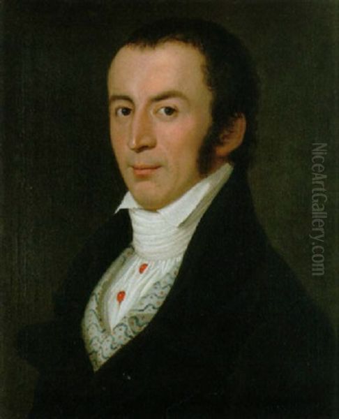 Portrat Von Johann Jacob Faesy Oil Painting by Heinrich Pfenninger