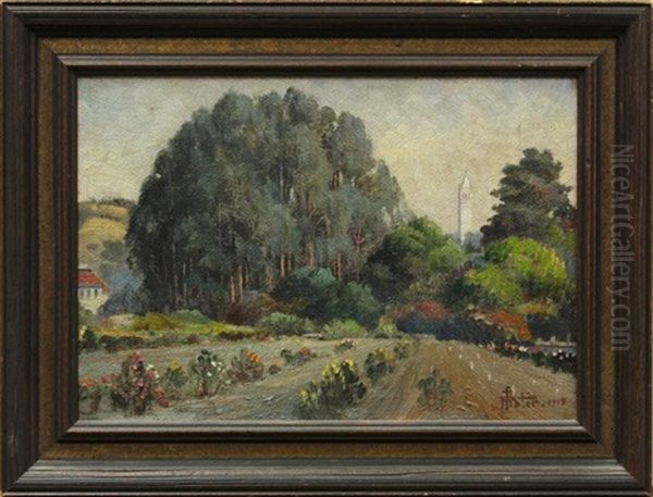 Uc Campus, Berkeley Oil Painting by Jean J. Pfister