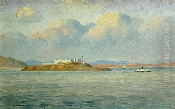 Alcatraz Island Oil Painting by Jean J. Pfister