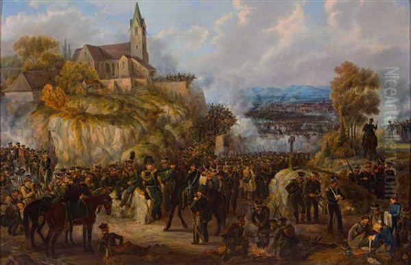 Die Schlacht Von La Suffel Bei Souffelweyersheim Nahe Strasburg Oil Painting by Johann Baptist Pflug