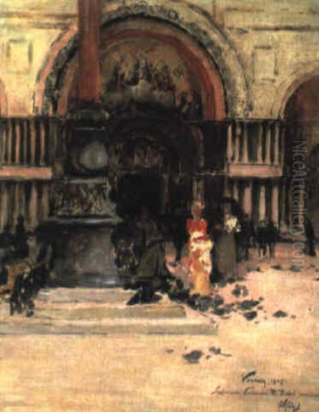 Motiv Aus Venedig Oil Painting by Alfred Edler von Pfluegl