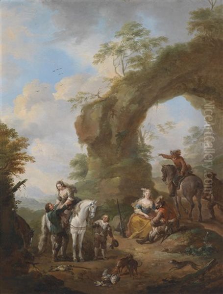 Nach Der Jagd Oil Painting by Johann Georg Pforr